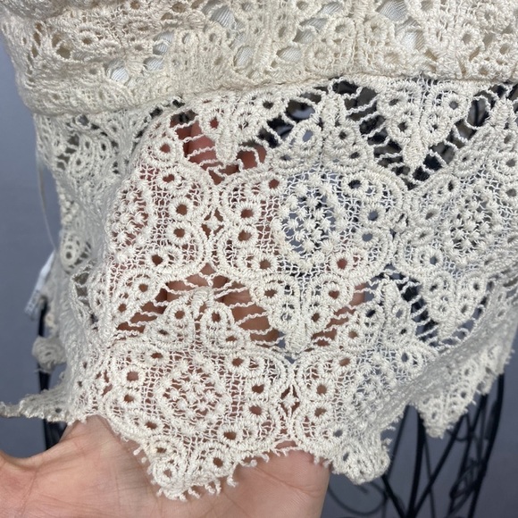 LULUS Somedays Lovin' Tambourine Cream Crochet Top - Size Small - Picture 5 of 12